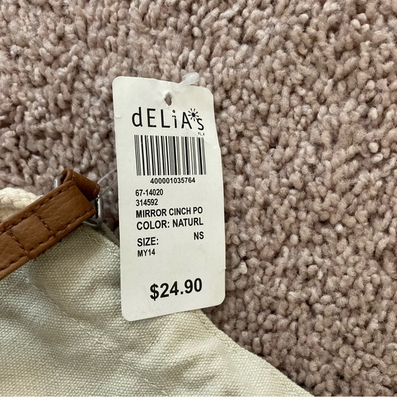dELiA*S Canvas Crossbody Handbag With Mirror Embroidery Zippered Bags - Picture 5 of 5